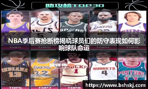 NBA季后赛抢断榜揭晓球员们的防守表现如何影响球队命运